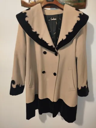 Abrigo Costume Beige y Negro