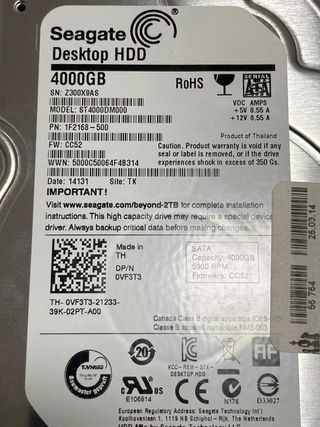 NAS ASUSTOR 4 bahías + 4 discos de 4TB (16TB)