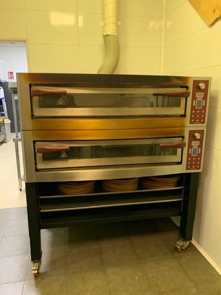 2 Hornos Industriales Italianos con Carro