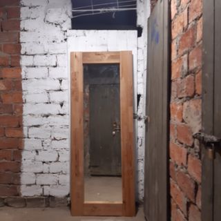 Specchiera in legno e vetro