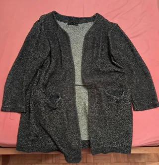 Cárdigan largo jaspeado