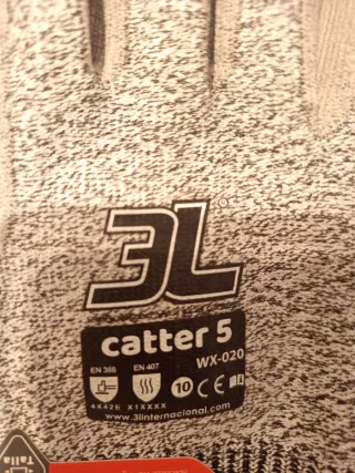 Guantes NUEVOS de trabajo 3L CATTER 5 talla 9