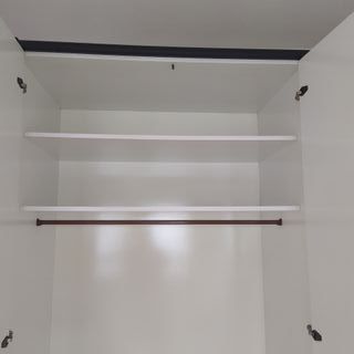 Armario 3 puertas blanco/negro