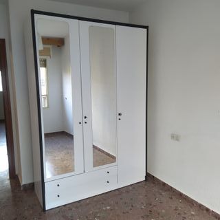 Armario 3 puertas blanco/negro