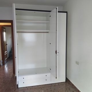 Armario 3 puertas blanco/negro