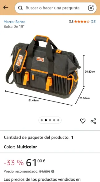 Bolsa de herramientas Bahco