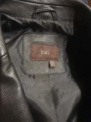 Chaqueta Americana Piel Zara Talla XL