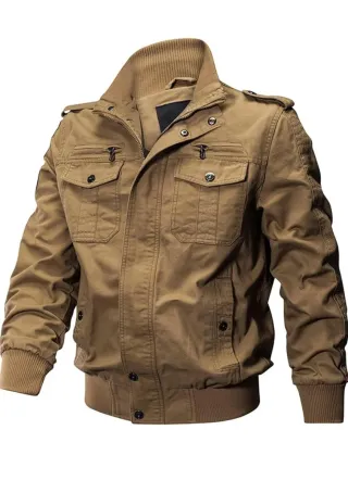 Chaqueta marrón estilo militar