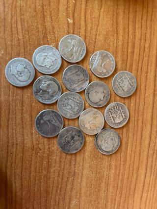 Monedas de Plata 2 Pesetas