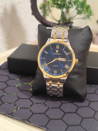 Reloj Poedagar Hombre Azul y Dorado