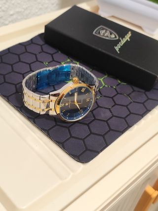 Reloj Poedagar Hombre Azul y Dorado