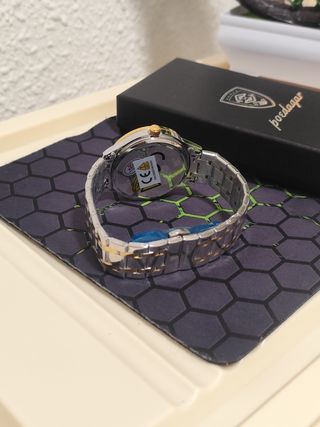 Reloj Poedagar Hombre Azul y Dorado
