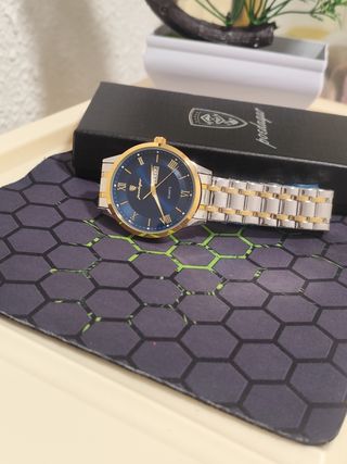 Reloj Poedagar Hombre Azul y Dorado