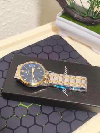 Reloj Poedagar Hombre Azul y Dorado