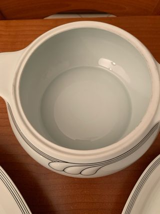 Zuppiera + 2 piatti ovali Porcelaine Lafarge