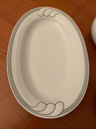 Zuppiera + 2 piatti ovali Porcelaine Lafarge