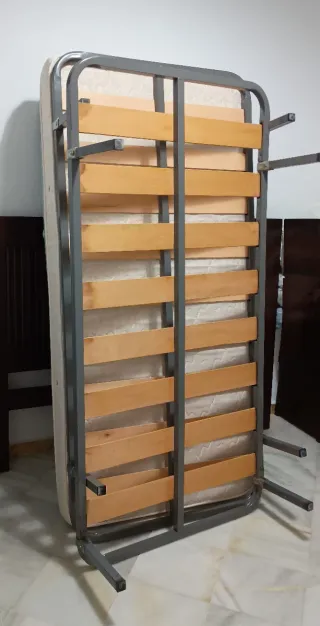 Somier lamas madera + colchón