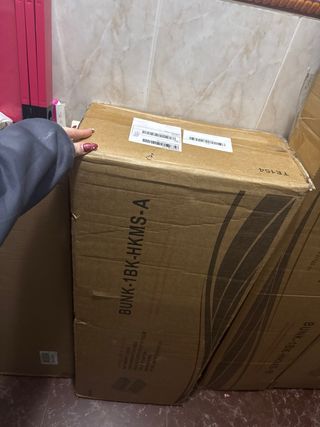 Litera doble negra de metal nueva sin abrir.