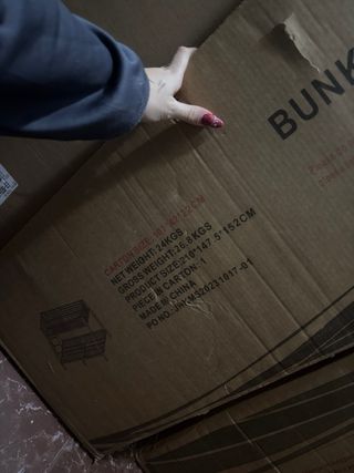 Litera doble negra de metal nueva sin abrir.