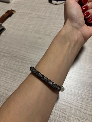 Pulsera Swarovski Stardust Negra y Plateada