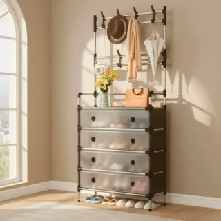 Appendiabiti con ripiani