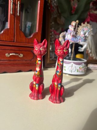 Figuras de Gatos Rojas Decorativas Portugal/México