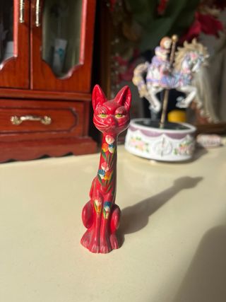 Figuras de Gatos Rojas Decorativas Portugal/México