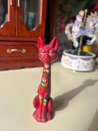 Figuras de Gatos Rojas Decorativas Portugal/México