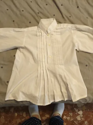 Camisa fallero niño blanca Talla 30 (3/4/5 añitos)
