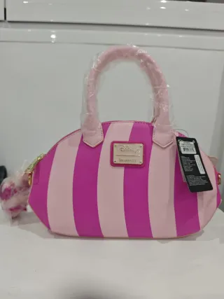 Bolso Loungefly Disney Gato Cheshire Rayas Rosas