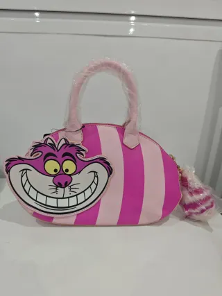 Bolso Loungefly Disney Gato Cheshire Rayas Rosas
