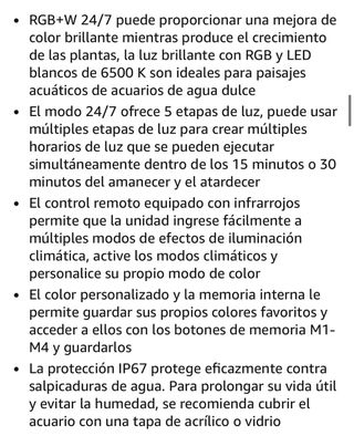 Pantalla LED Acuario 90-110cm RGB+W