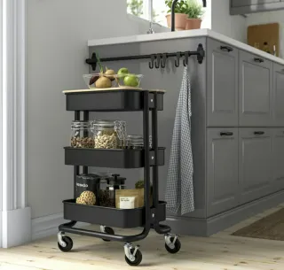 Carrito 3 niveles Ikea madera