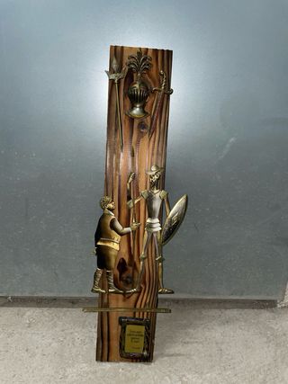 Marco decorativo Quijote madera y metal