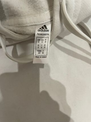 Sudadera Adidas Blanca con Rayas Negras