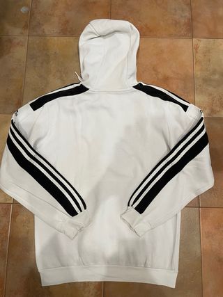Sudadera Adidas Blanca con Rayas Negras