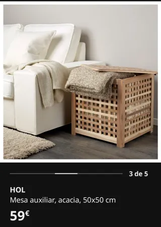 Mesa auxiliar de madera HOL Ikea