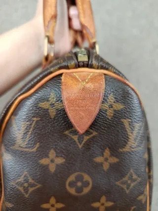 Bolso Louis Vuitton Speedy Marrón Beige