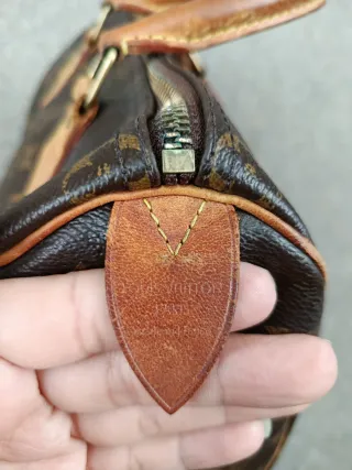 Bolso Louis Vuitton Speedy Marrón Beige