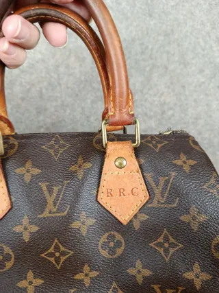 Bolso Louis Vuitton Speedy Marrón Beige