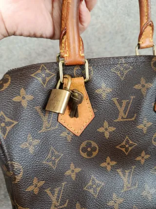 Bolso Louis Vuitton Speedy Marrón Beige