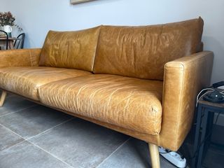 Sofá de 3 plazas de cuero