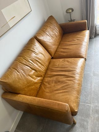 Sofá de 3 plazas de cuero
