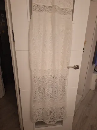 Vestido blanco largo encaje