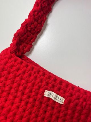 Bolso Crochet Rojo Hecho a Mano