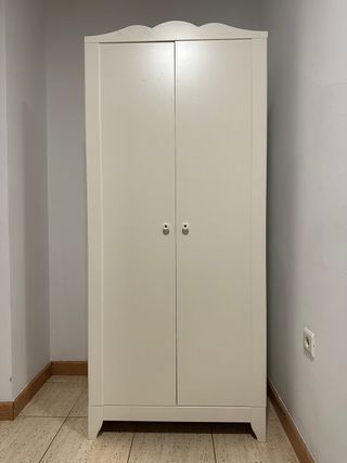 Armario blanco 2 puertas con baldas