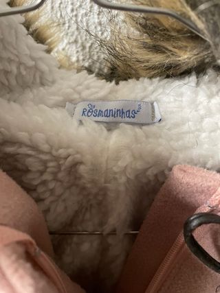 Casaco forrado rosa menina 4/5 anos