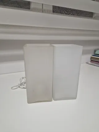 Lámparas de mesilla de cristal (2 unidades)