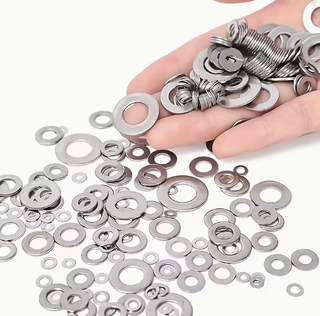 Kit 180 Arandelas Planas Acero Inoxidable