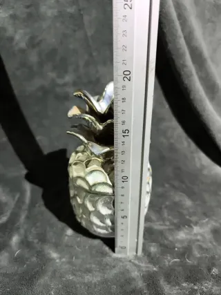Piña Decorativa Plateada Joyero